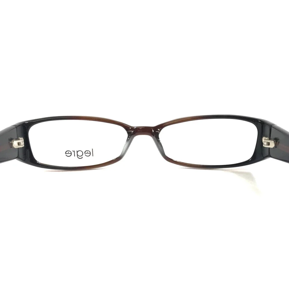 Legre Eyeglasses Frames SH168 C4 Brown Orange Fade Rectangle Full Rim 53-16-135